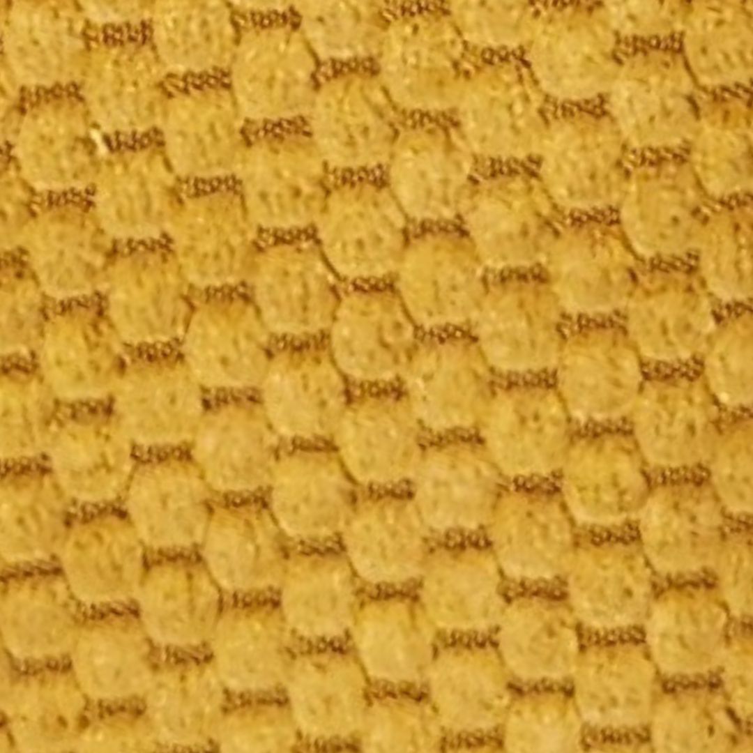 Ensemble lit IKEA - Coussin + Tapis imperméable Velours nid d'abeille Moutarde