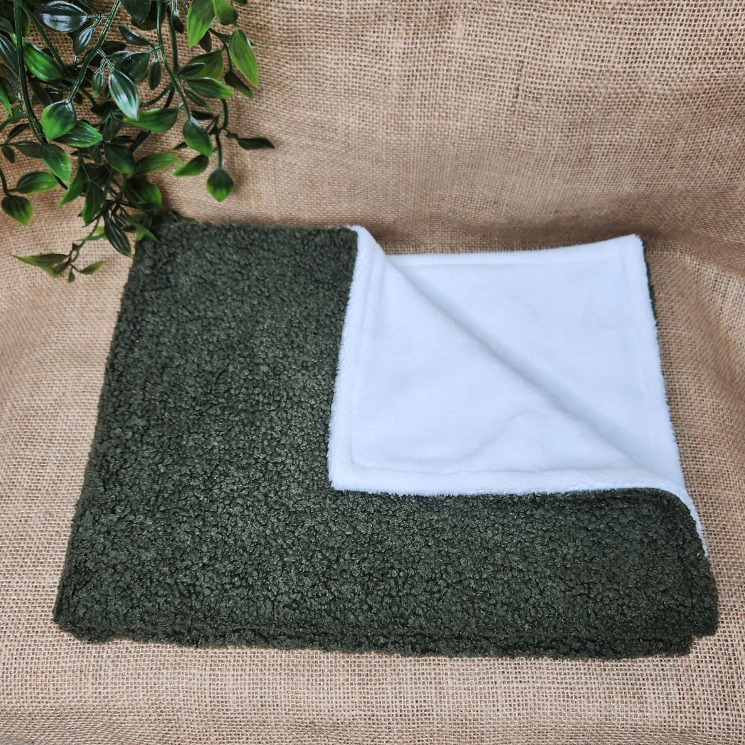 Couverture Moumoute et polaire effet fourrure blanche