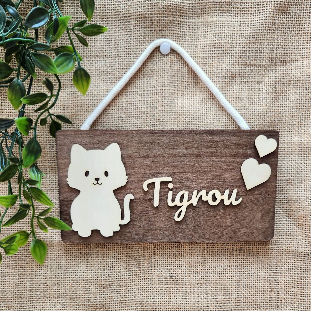 SOLO Personalized Rectangular Sign - Multiple Artwork Options (Dark Wood)