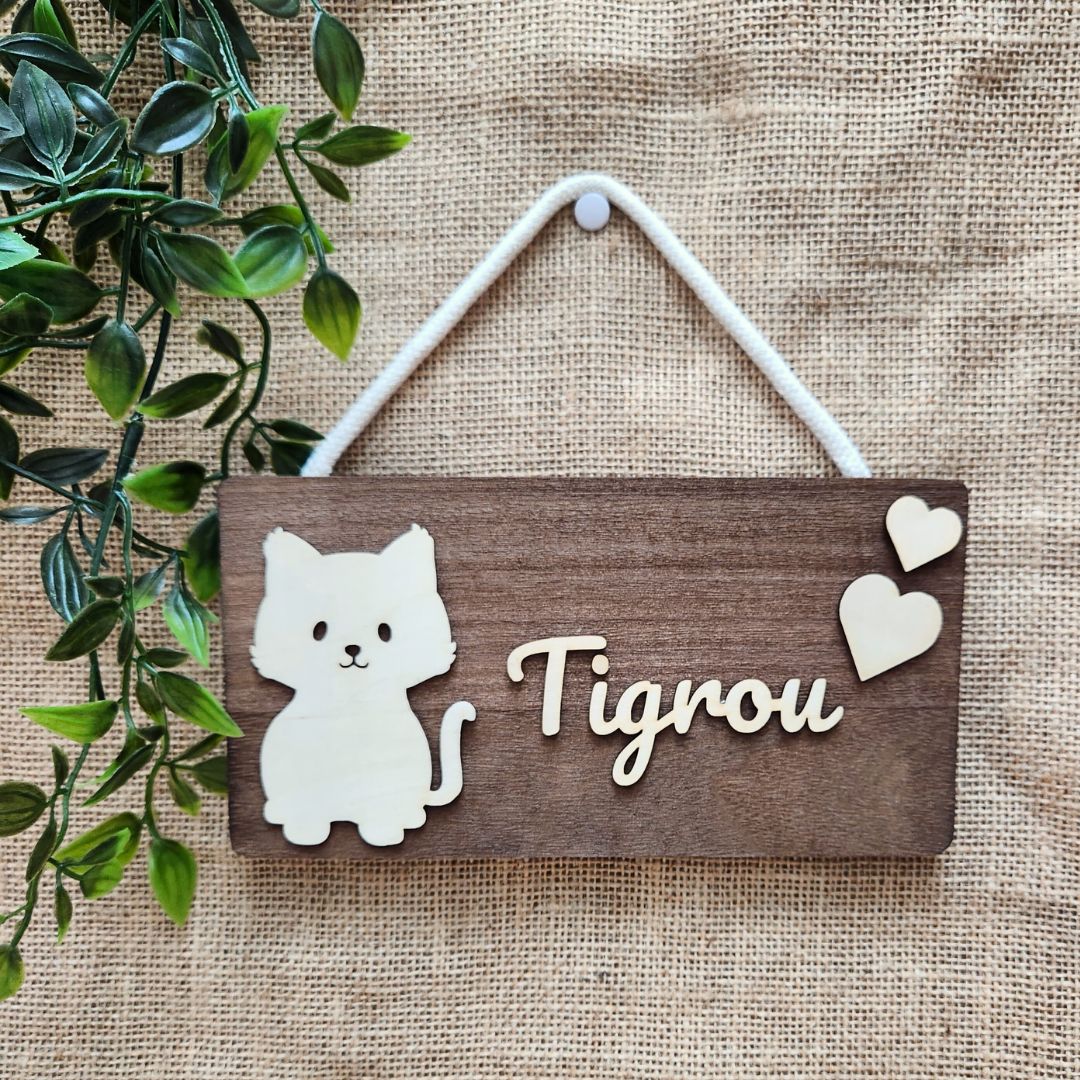 SOLO Personalized Rectangular Sign - Multiple Artwork Options (Dark Wood)