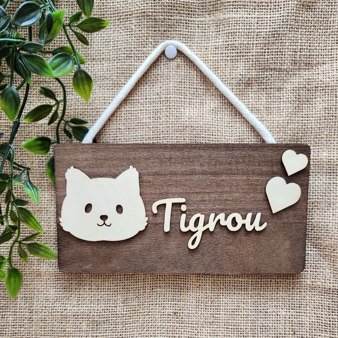 SOLO Personalized Rectangular Sign - Multiple Artwork Options (Dark Wood)