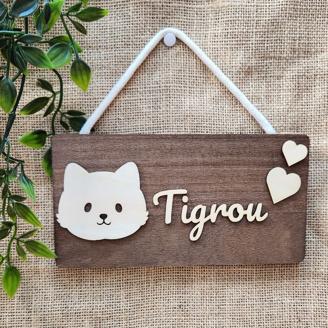 SOLO Personalized Rectangular Sign - Multiple Artwork Options (Dark Wood)