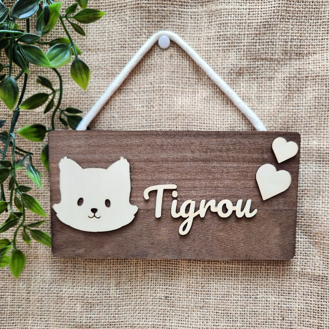 SOLO Personalized Rectangular Sign - Multiple Artwork Options (Dark Wood)