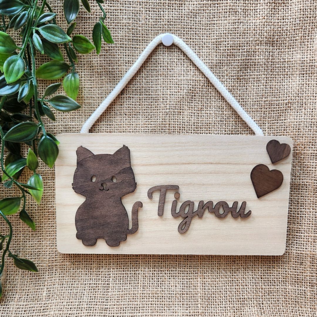 SOLO Personalized Rectangular Sign - Multiple Artwork Options (Dark Wood)