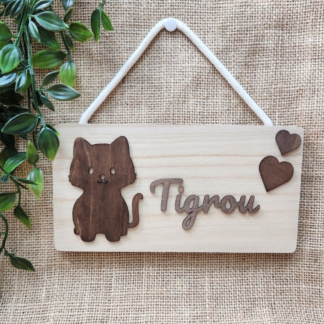 SOLO Personalized Rectangular Sign - Multiple Artwork Options (Dark Wood)