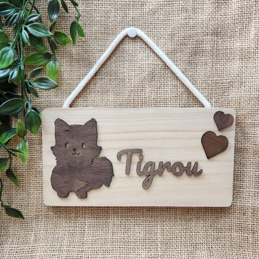SOLO Personalized Rectangular Sign - Multiple Artwork Options (Dark Wood)