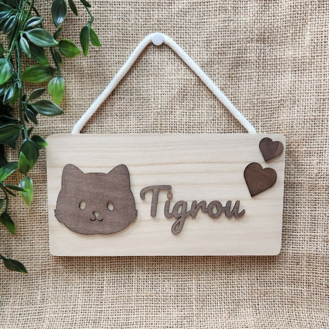 SOLO Personalized Rectangular Sign - Multiple Artwork Options (Dark Wood)