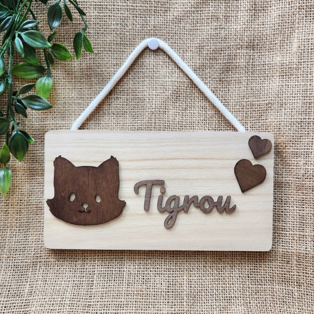 SOLO Personalized Rectangular Sign - Multiple Artwork Options (Dark Wood)