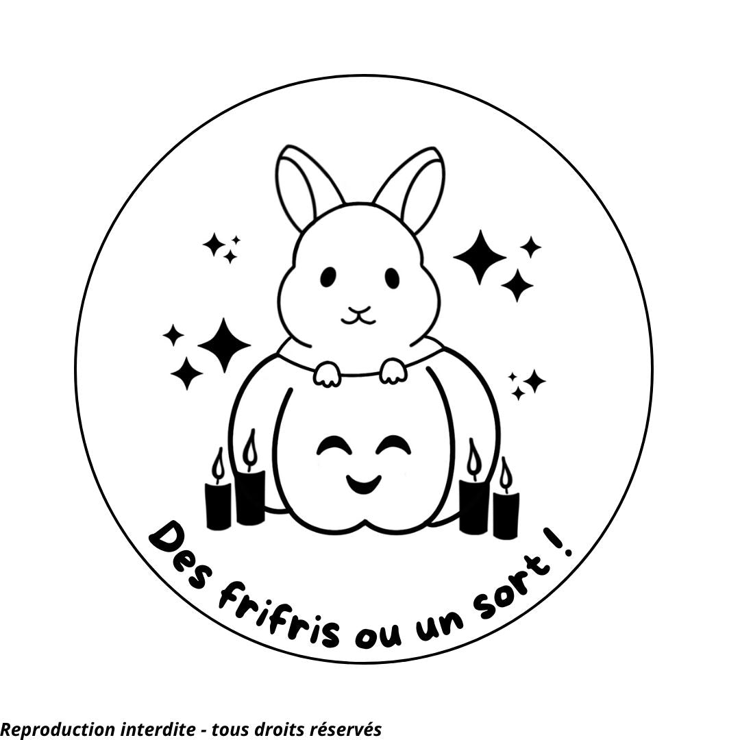 Magnet d'Halloween Lapin - Gravure au choix