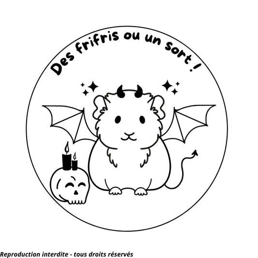 Magnet d'Halloween chon - Gravure au choix