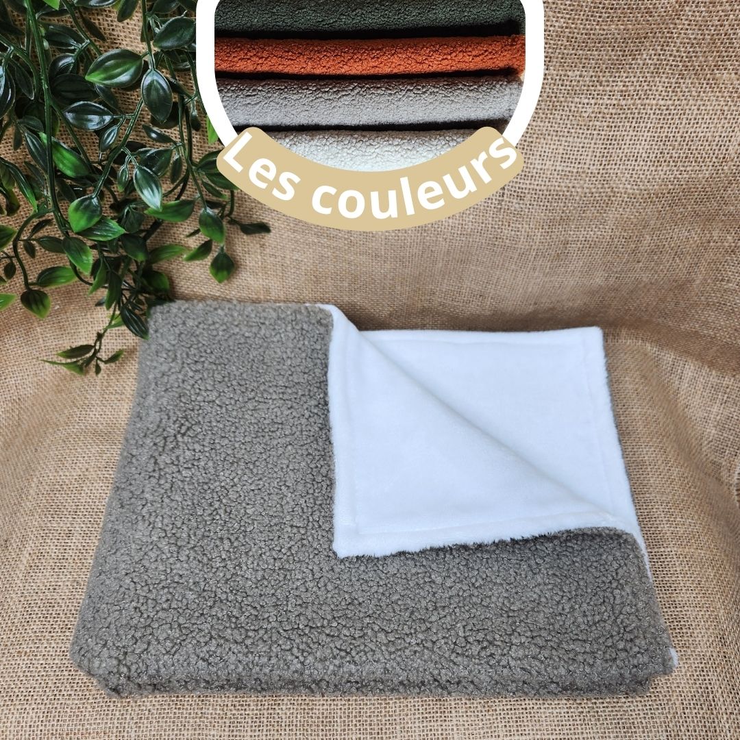 Couverture Moumoute et polaire effet fourrure blanche