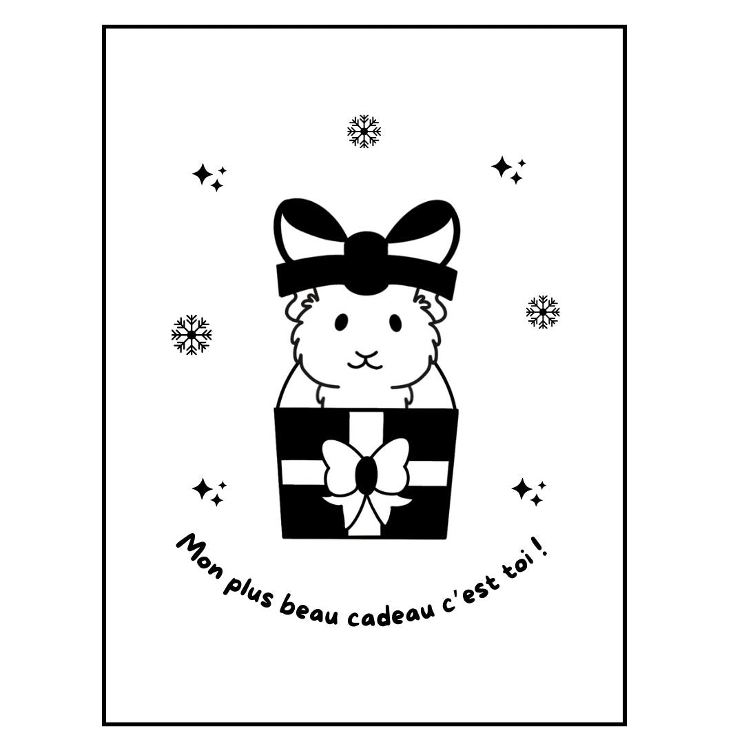Affiche kraft A4 Noël chon - Illustration au choix