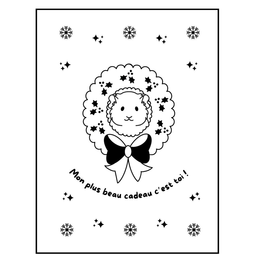 Affiche kraft A4 Noël chon - Illustration au choix