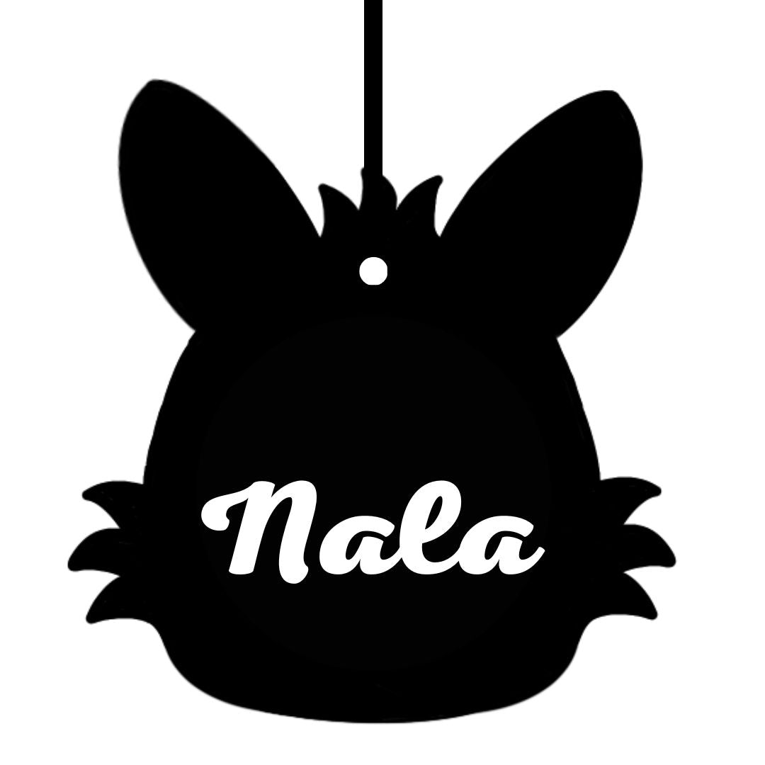 Suspension lapin - Bois clair avec gravure personnalisée