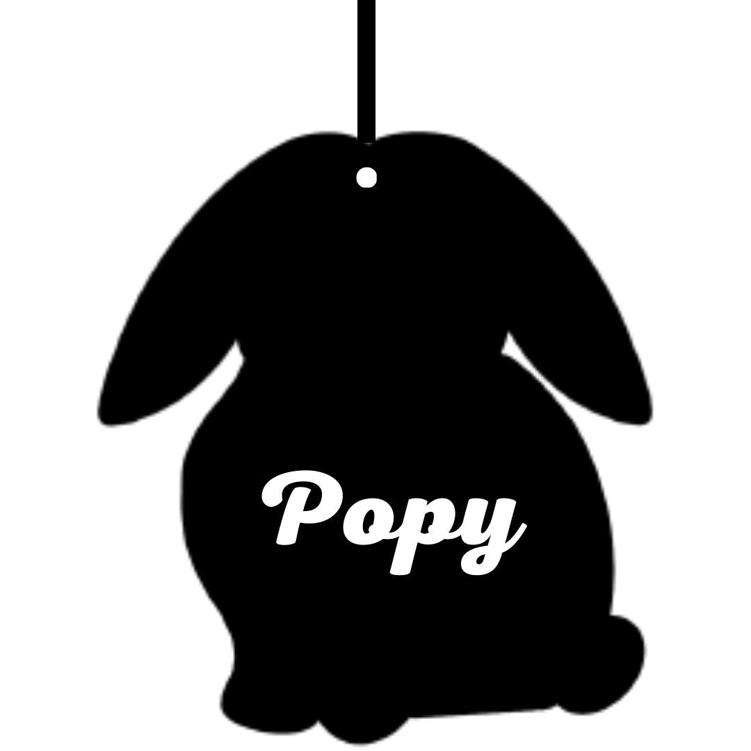 Suspension lapin - Bois clair avec gravure personnalisée