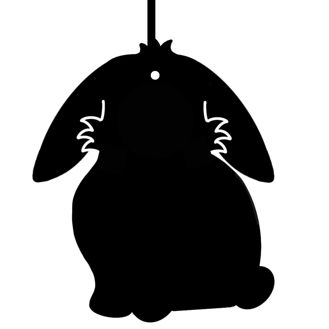 Suspension lapin - Bois foncé