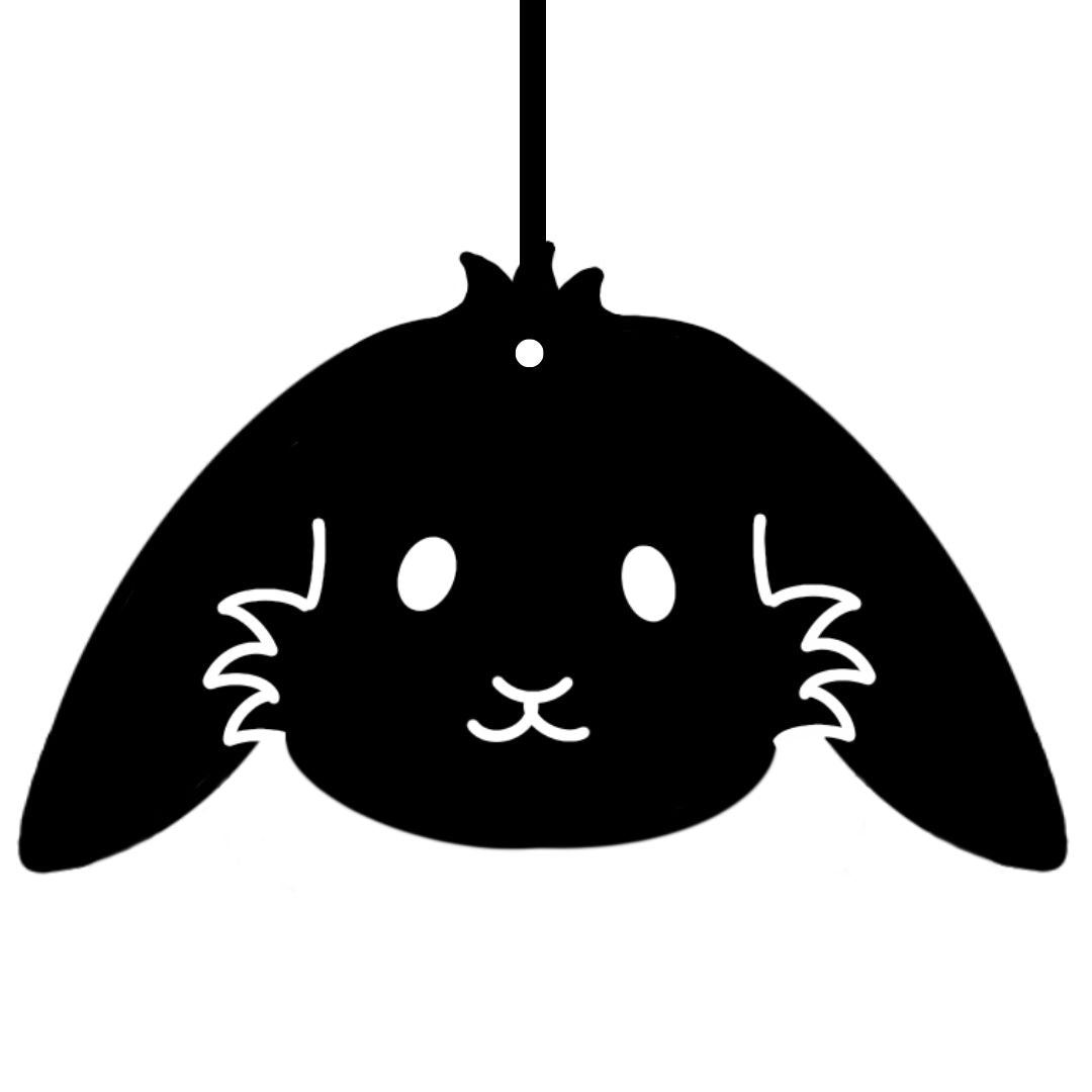 Suspension lapin - Bois foncé