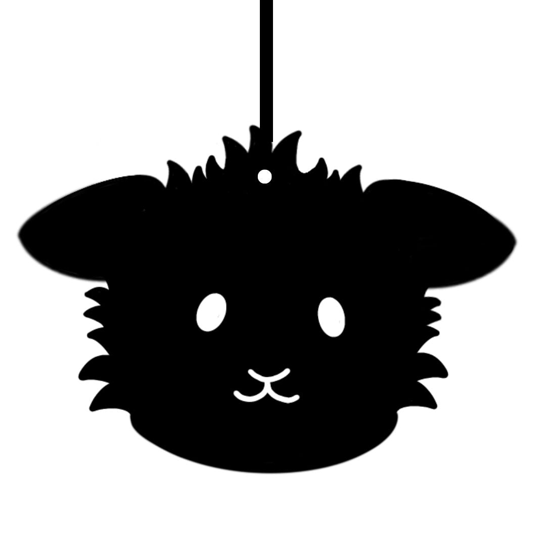 Suspension lapin - Bois foncé