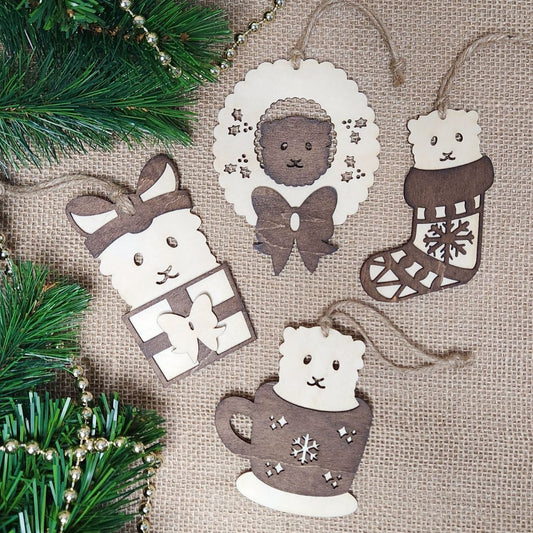 Suspension de Noël en bois - Chon