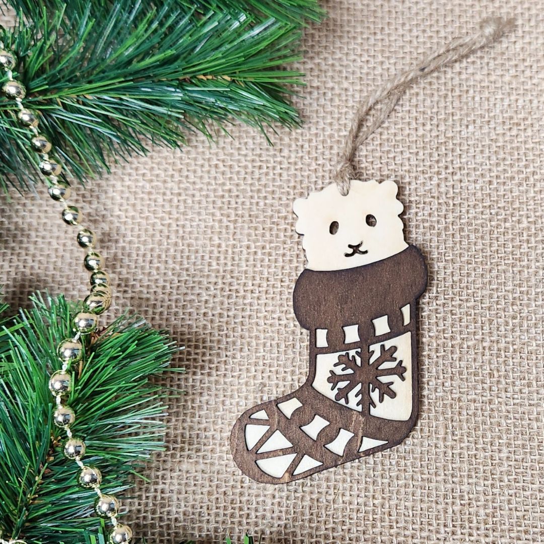 Suspension de Noël en bois - Chon