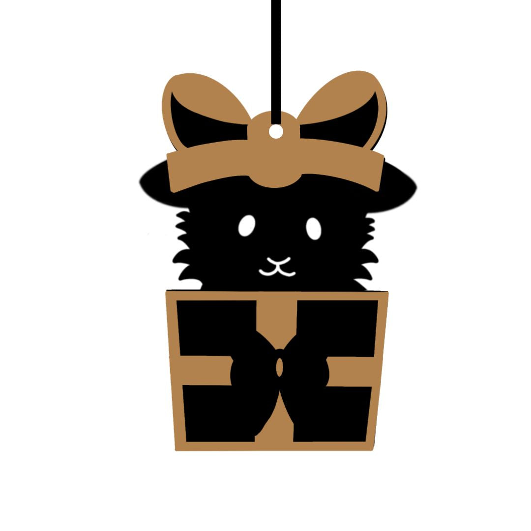 Suspension de Noël en bois - Lapin
