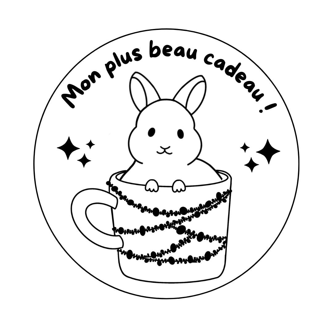 Magnet Noël Lapin - Gravure au choix