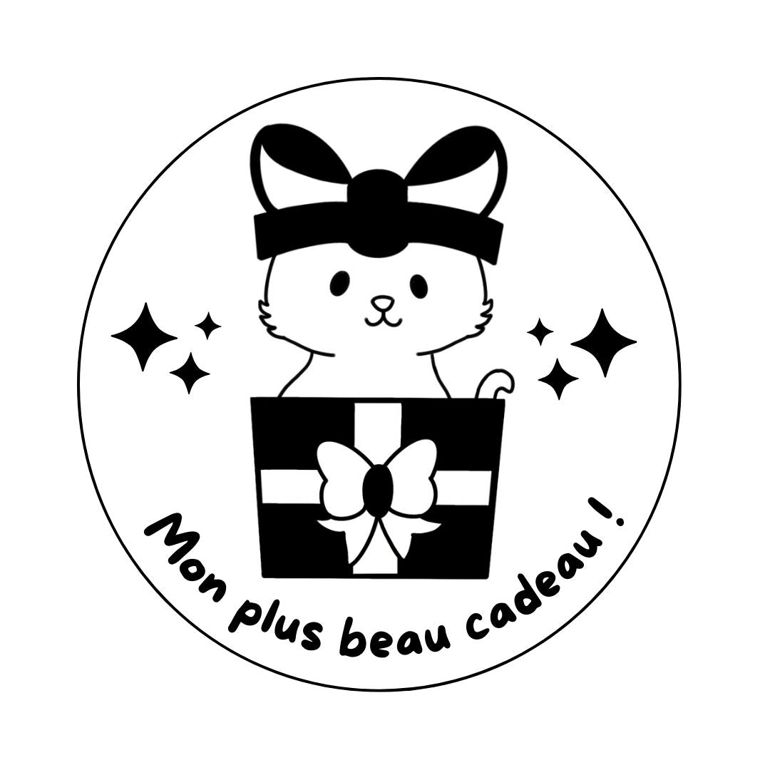 Magnet Noël chat - Gravure au choix