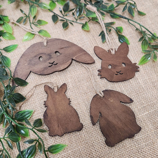 Suspension lapin - Bois foncé