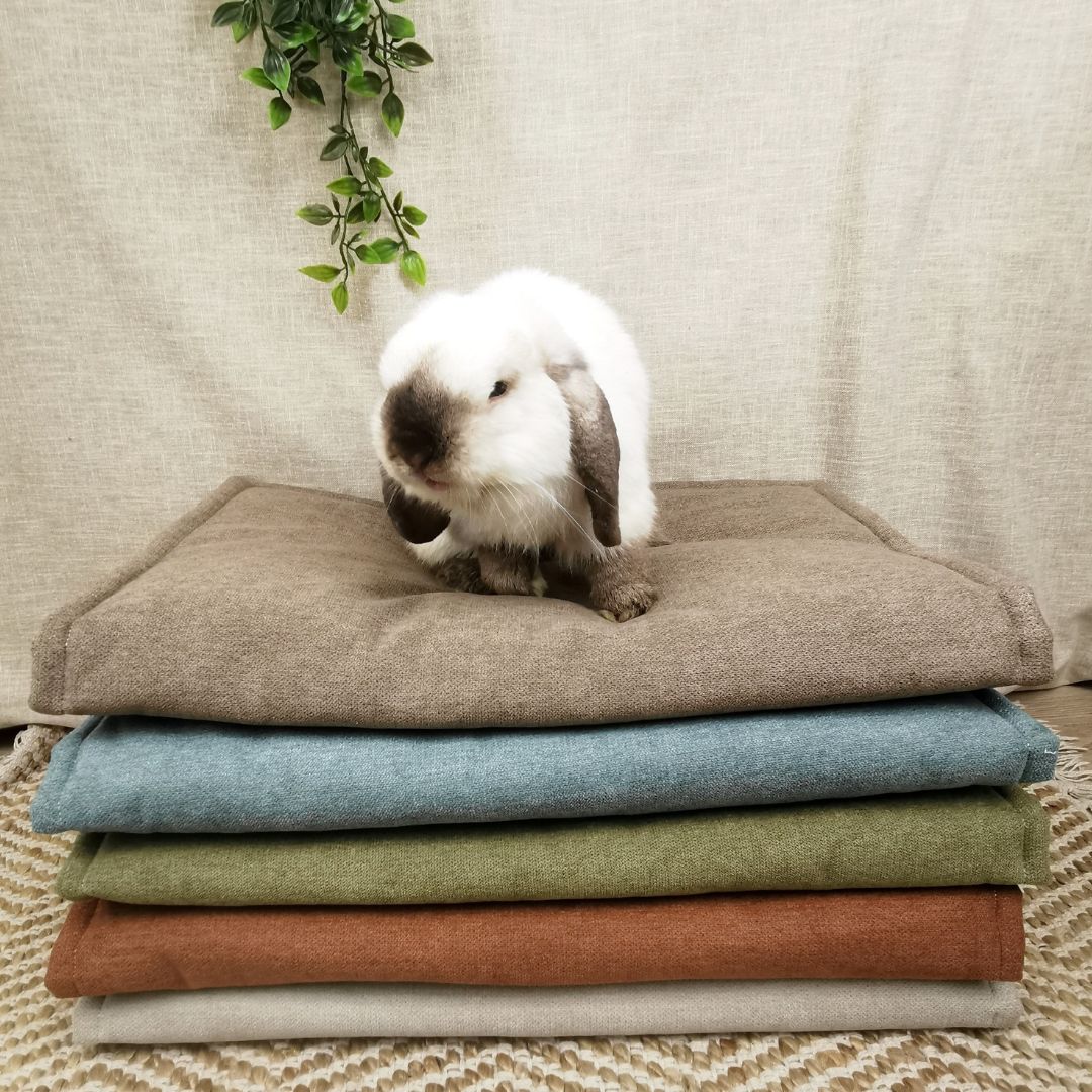 IMPERMEABLE floor mat in beige wool - MEDIUM SIZE