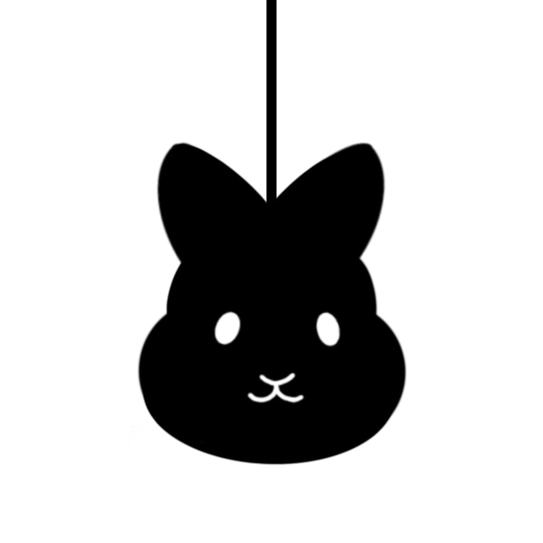 Suspension lapin - Bois foncé