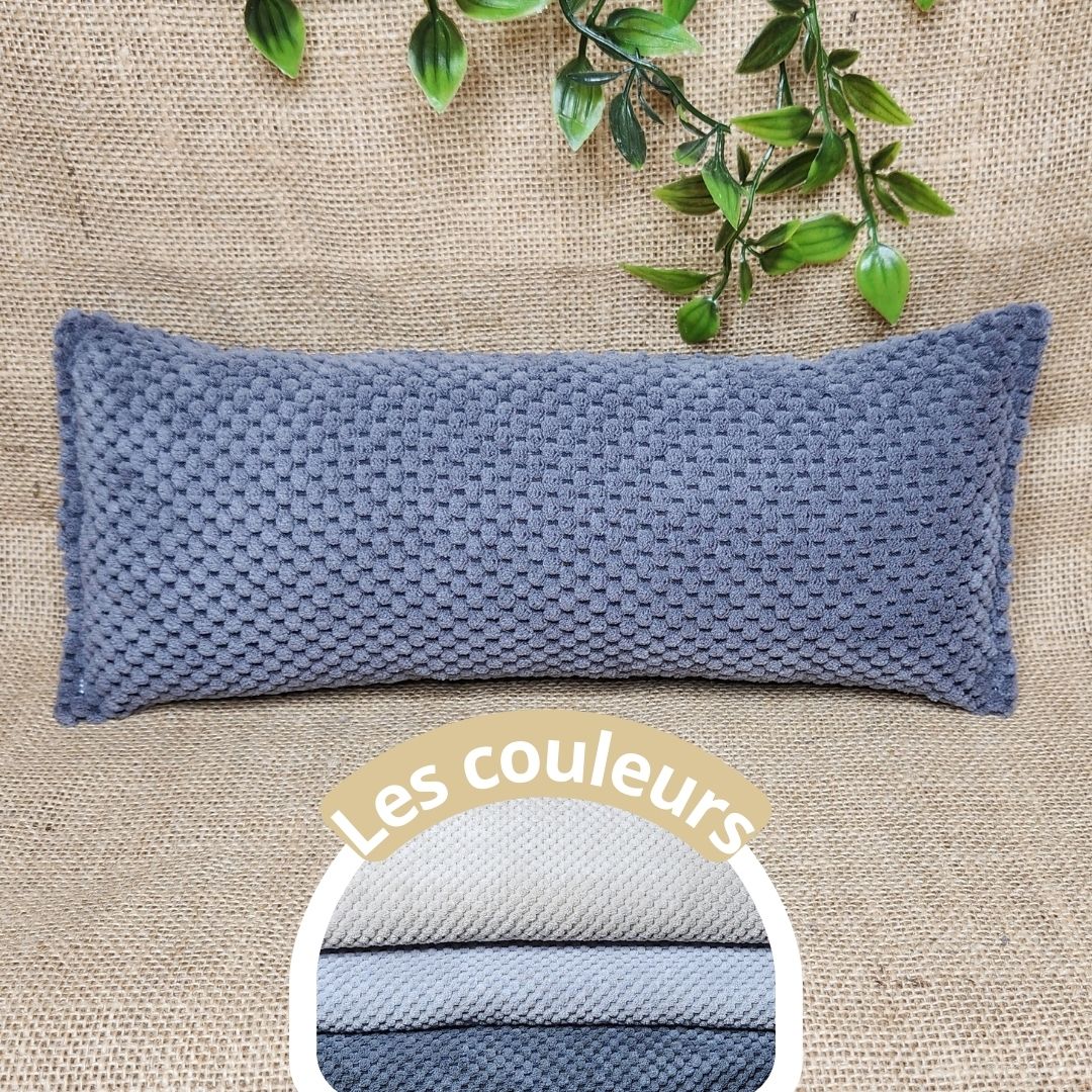 Petit coussin - Velours nid d'abeille