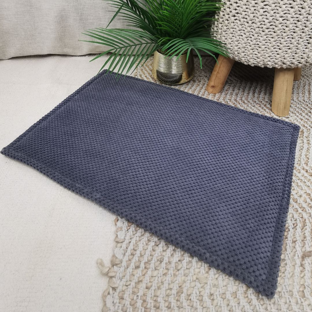IMPERMEABLE floor mat in beige wool - MEDIUM SIZE