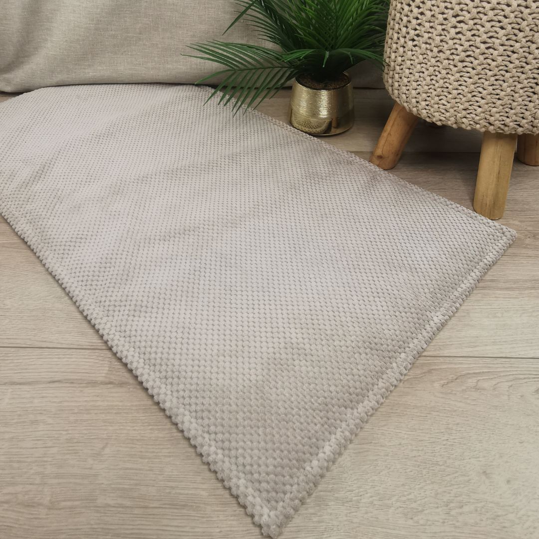 IMPERMEABLE floor mat in beige wool - MEDIUM SIZE