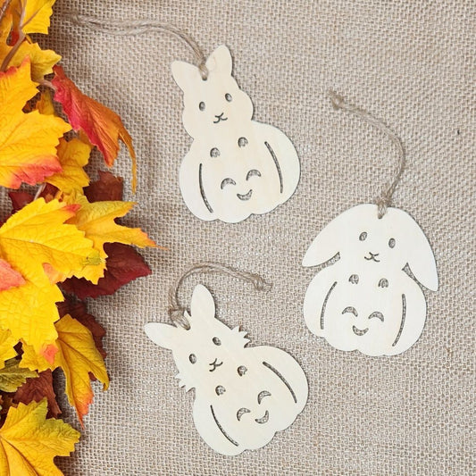 Suspensions Halloween Lapin - Bois clair ou foncé