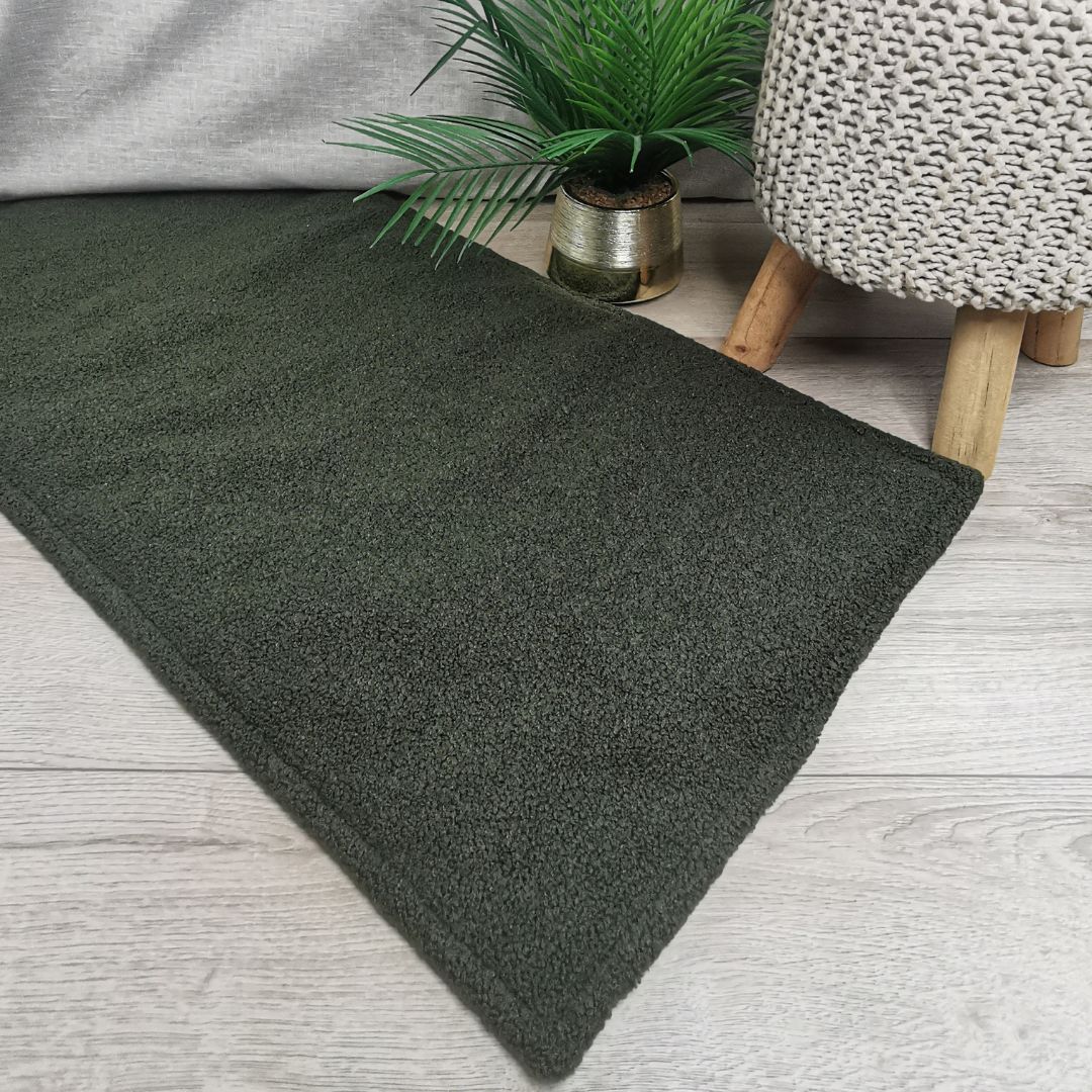 IMPERMEABLE floor mat in beige wool - MEDIUM SIZE