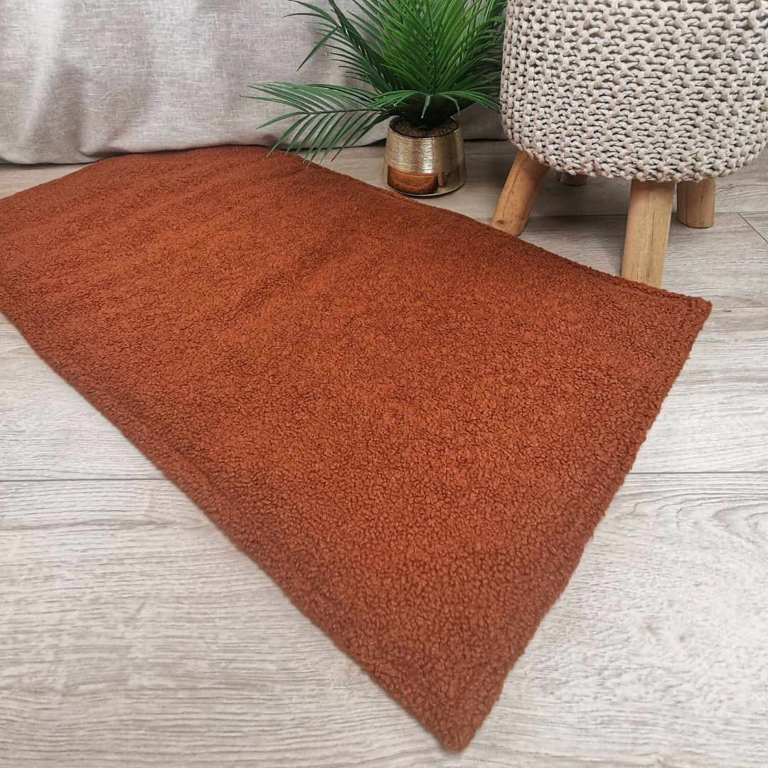 IMPERMEABLE floor mat in beige wool - MEDIUM SIZE