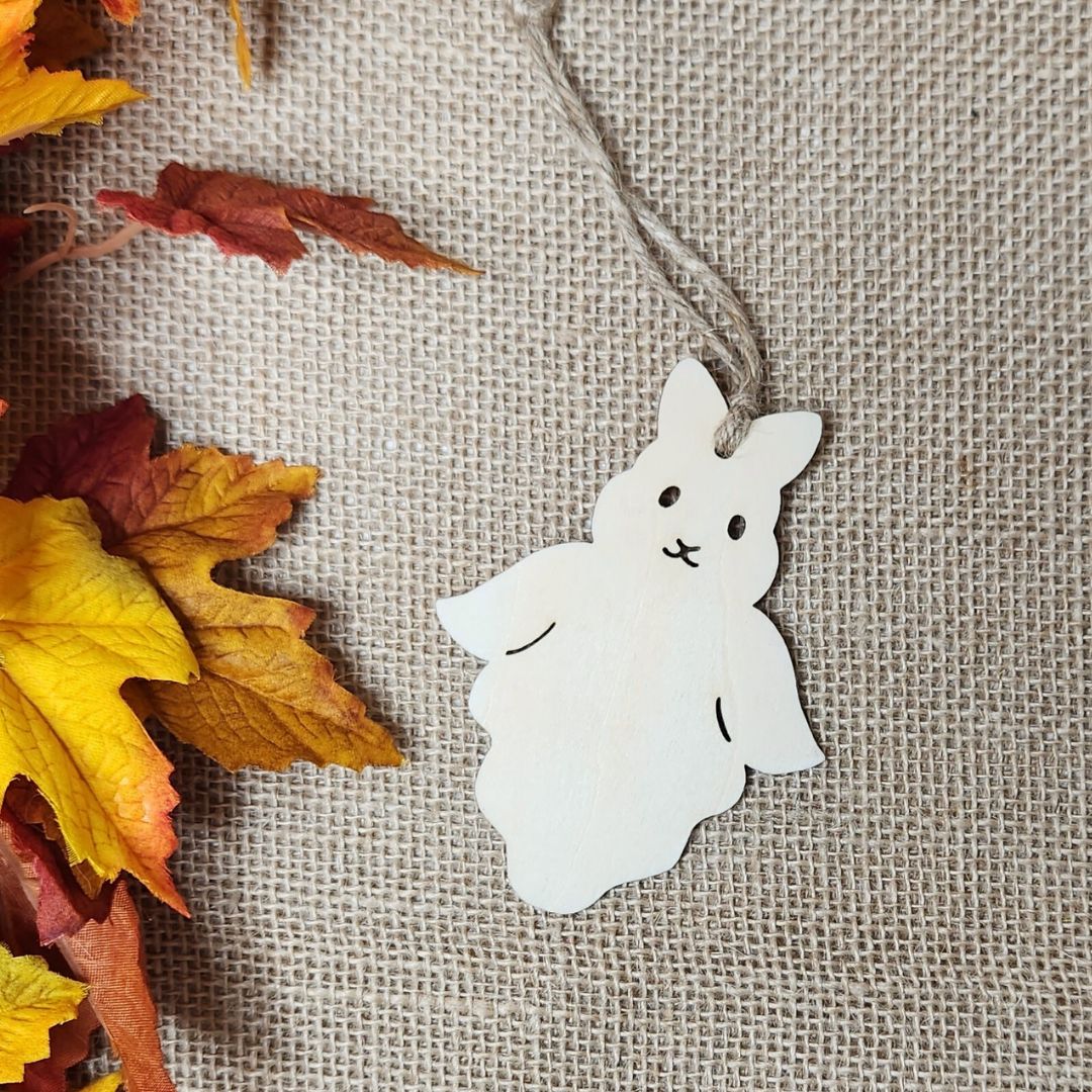 Suspensions Halloween Lapin - Bois clair ou foncé