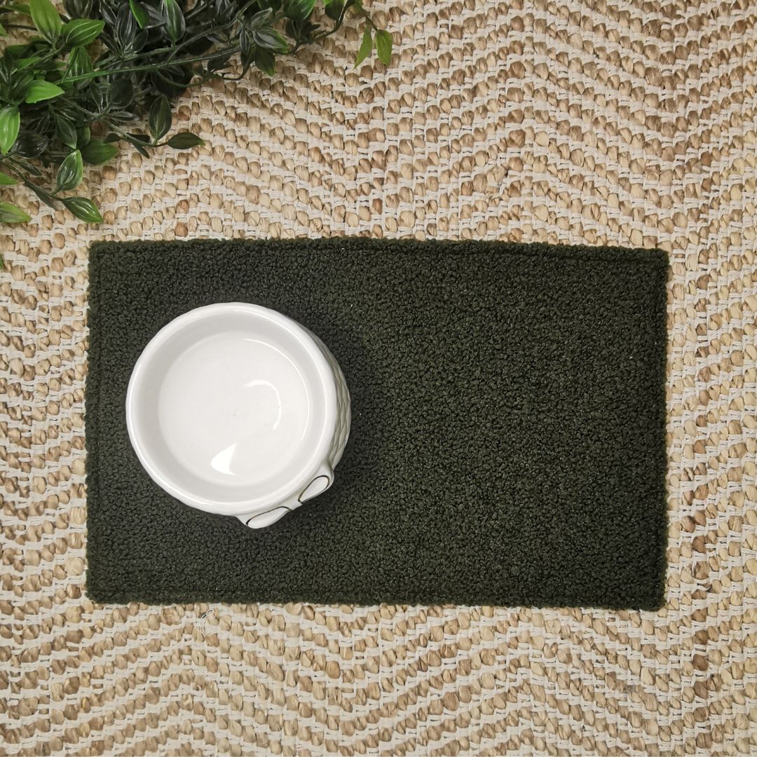 Waterproof Cat Bowl Mat - Thread Embroidered