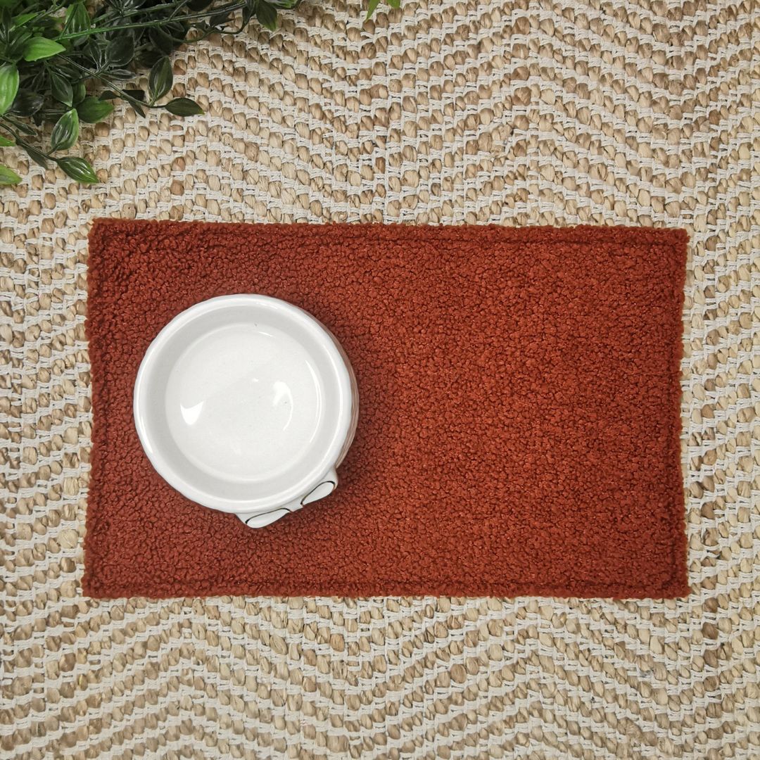Waterproof Cat Bowl Mat - Thread Embroidered