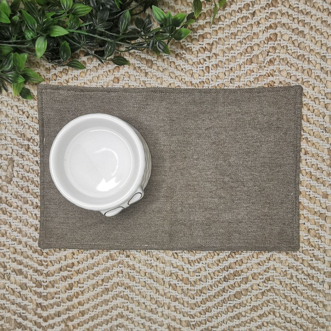 Waterproof Cat Bowl Mat - Thread Embroidered