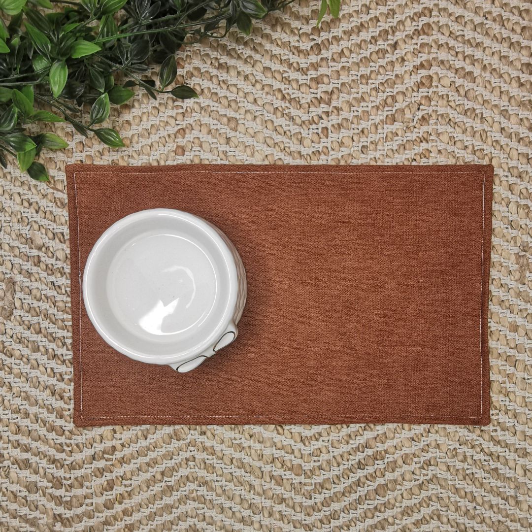 Waterproof Cat Bowl Mat - Thread Embroidered