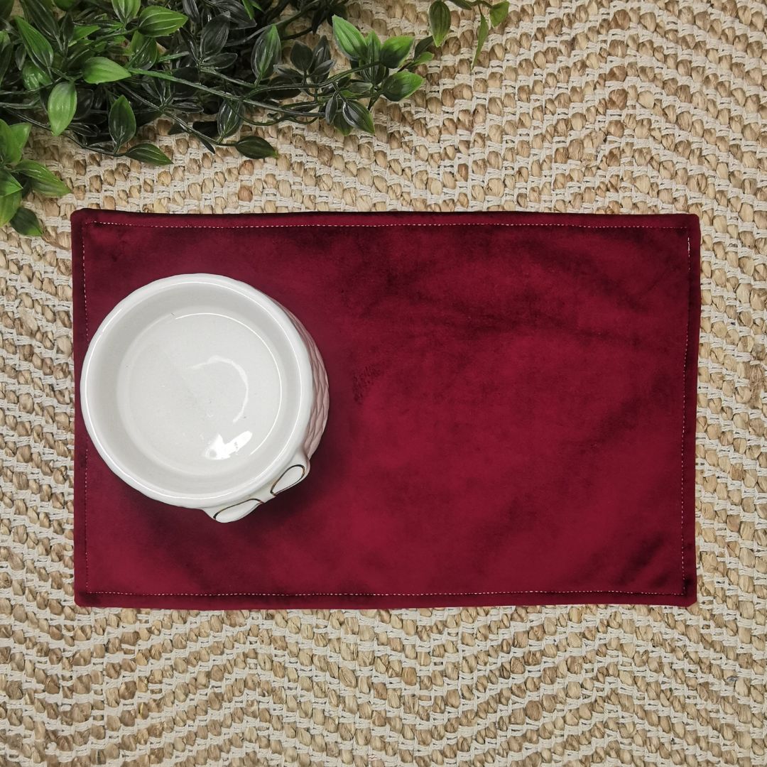 Waterproof Cat Bowl Mat - Thread Embroidered