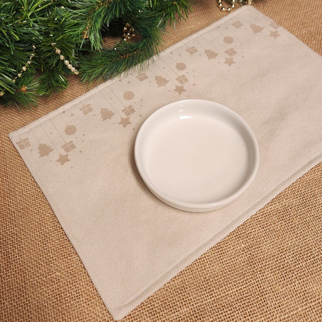 Tapis à gamelle IMPERMEABLE - Lainage - Edition Noël