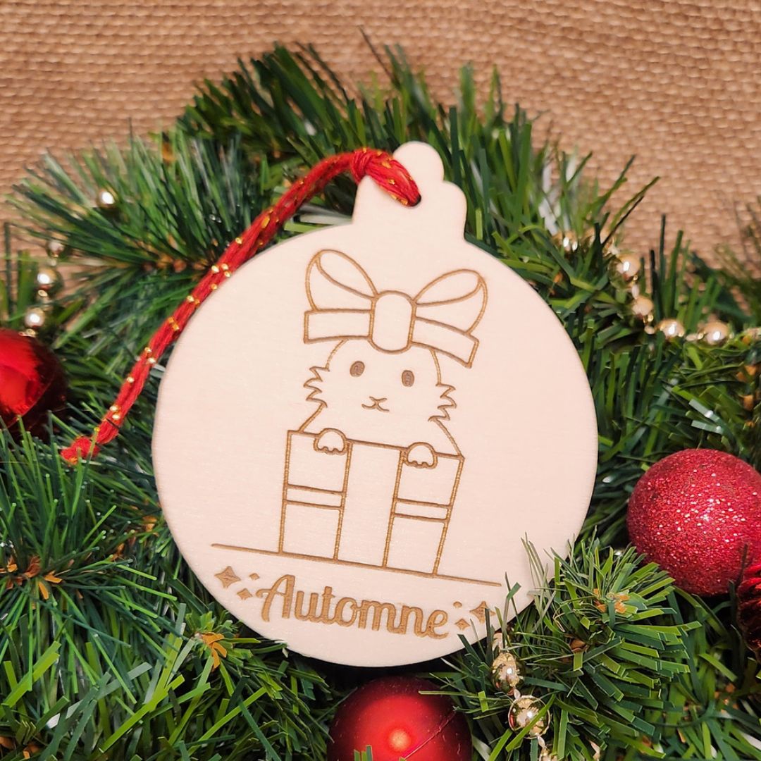 Custom engraved wooden pendant lamp - HBS CHRISTMAS EDITION 2022 (Several options)