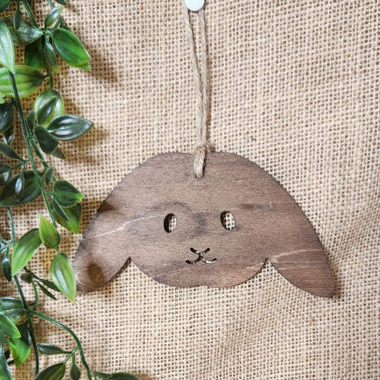 Suspension lapin - Bois foncé