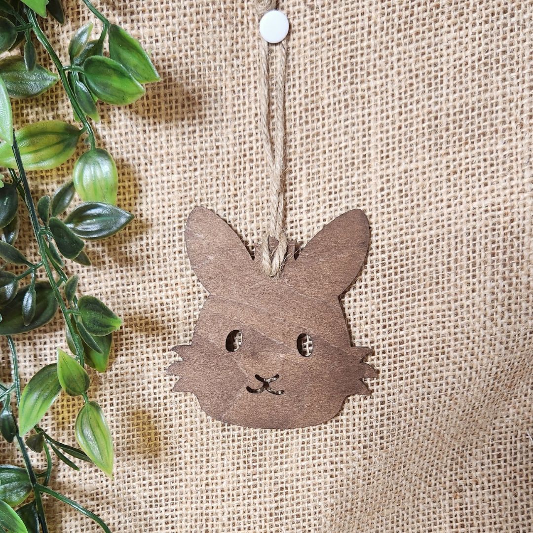 Suspension lapin - Bois foncé