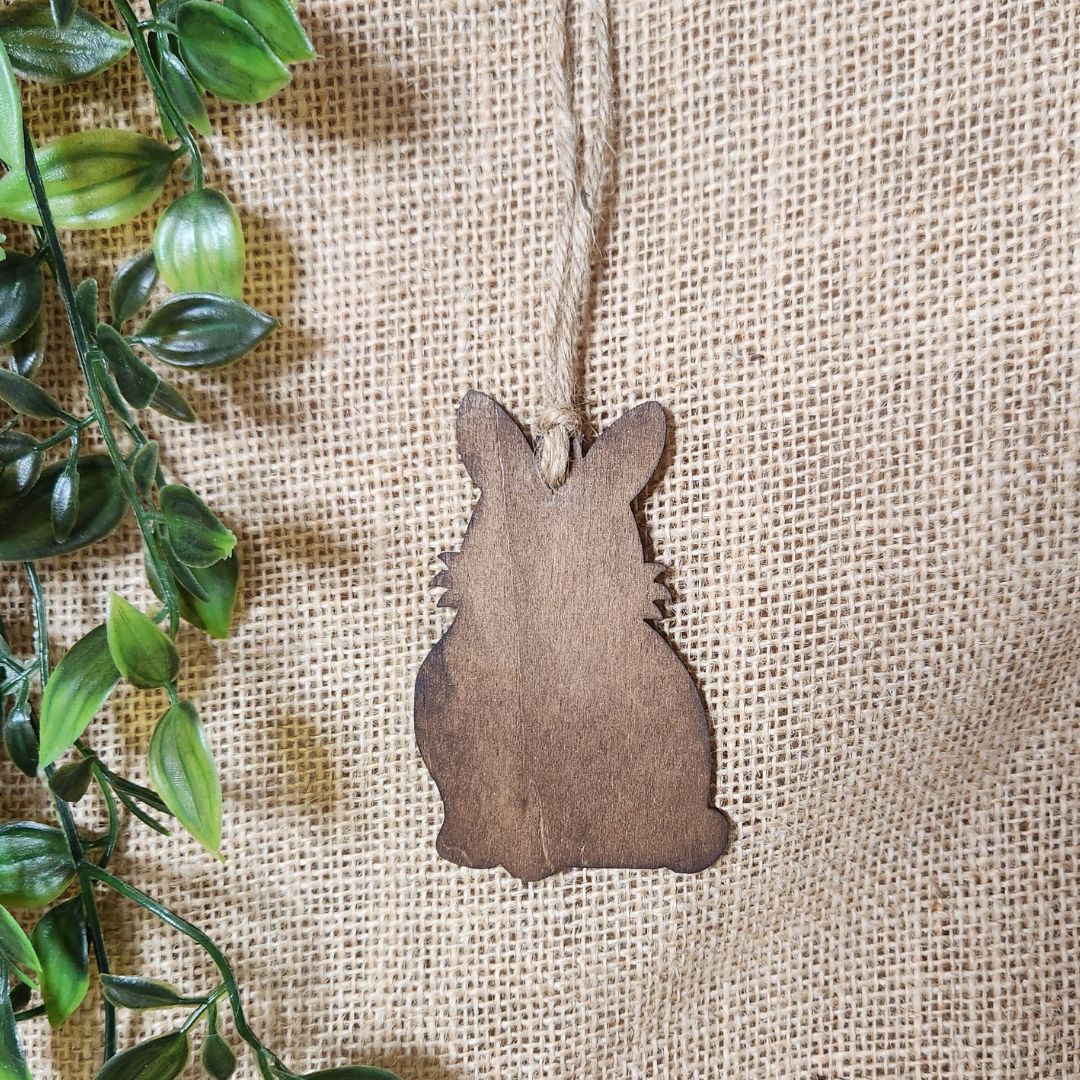 Suspension lapin - Bois foncé