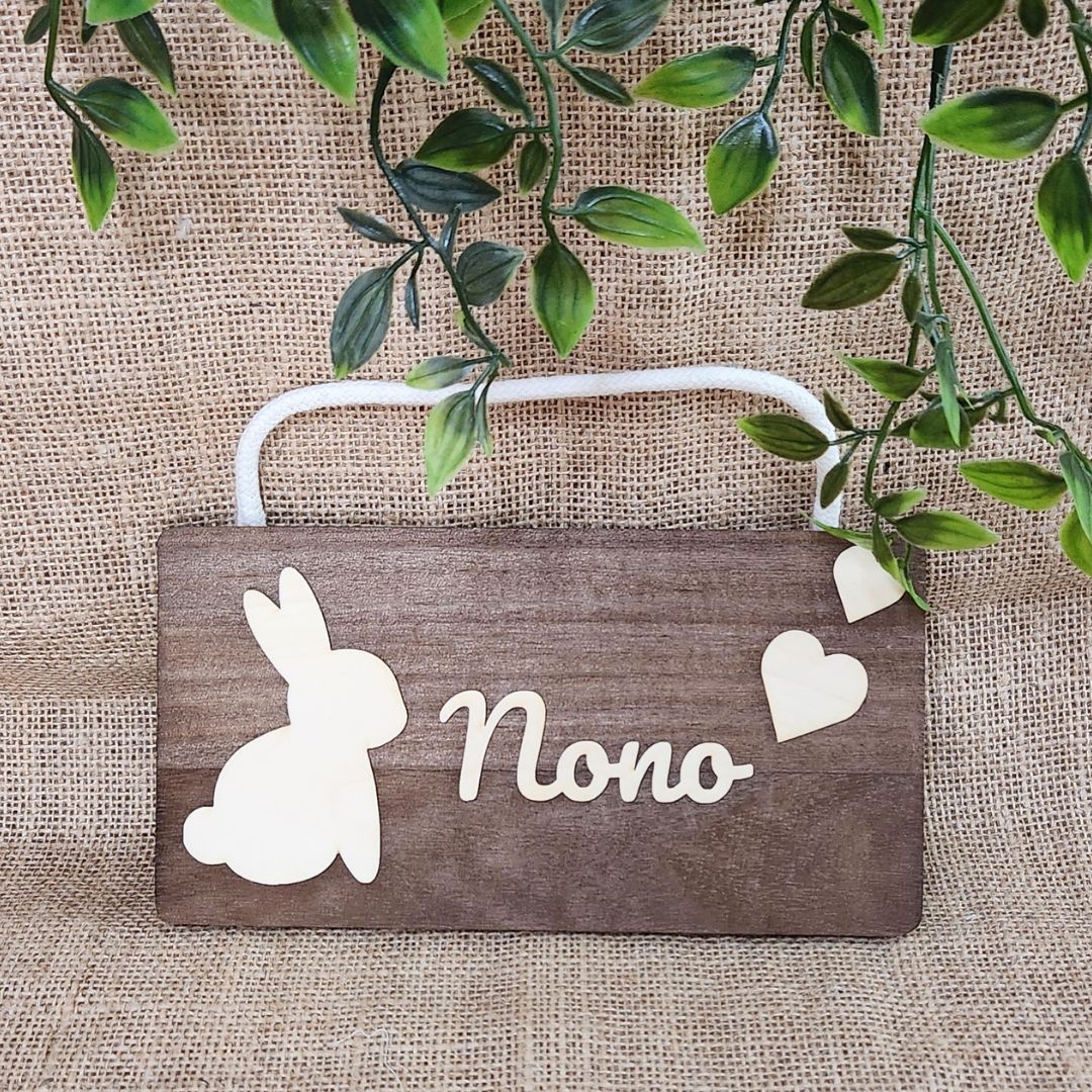 SOLO Personalized Rectangular Sign - Multiple Artwork Options (Dark Wood)