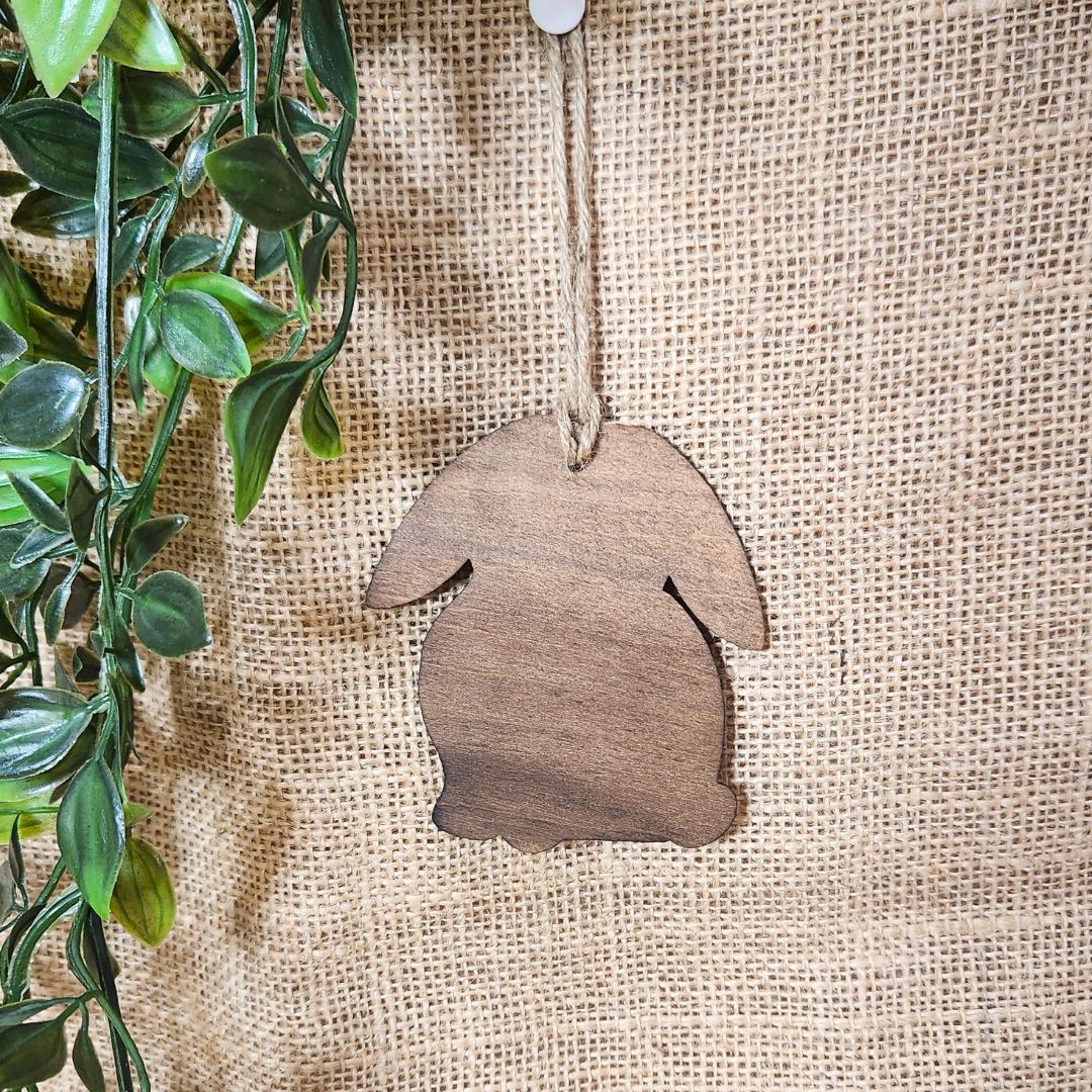 Suspension lapin - Bois foncé