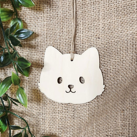 Suspension chat - Bois clair